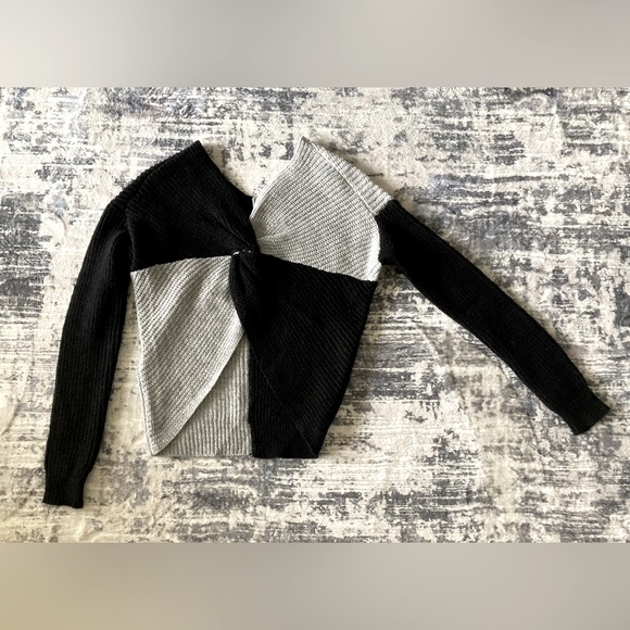 Women's Criss Cross V-Neck Sweaters Long Sleeve Wrap Front Pullover Size 3-5 - Picture 2 of 8